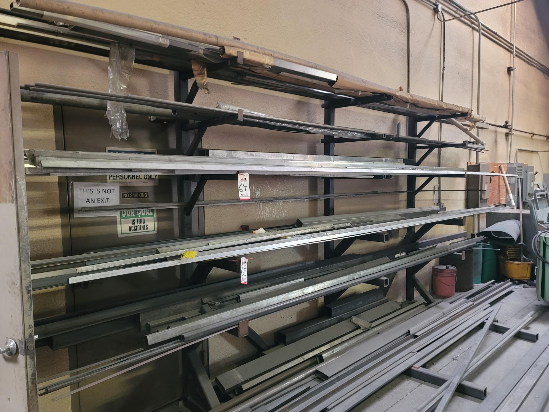 MATERIAL RACK, 11' X 2' X 8' HT, CONTENTS NOT INCLUDED