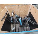 LOT - CRATE OF (4) USED PROTOTYPE SCOOTERS, (NO BATTERIES)