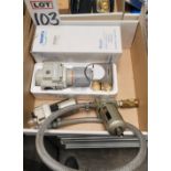 LOT - NANPU 3/4" NPT AIR REGULATOR FOR COMPRESSED AIR SYSTEM, MODEL AR4000-06NPT AND (2) AIR LINE