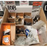 LOT - MISC. HARDWARE, TO INCLUDE: BEARINGS, HITCH PIN CLIPS, COTTER PINS, ETC.