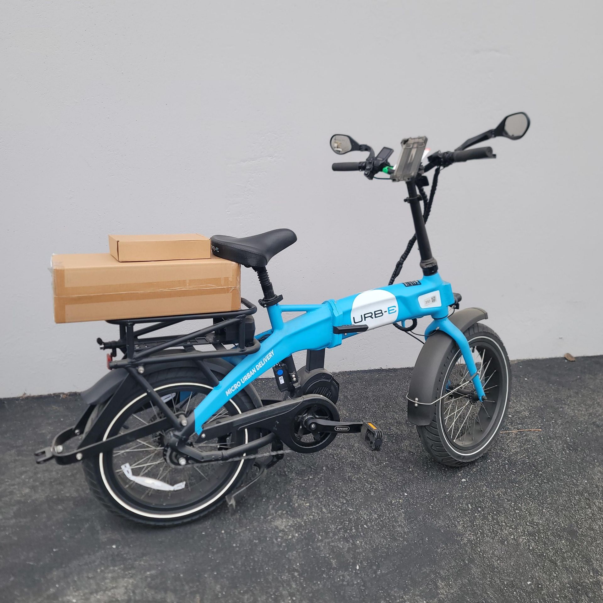 URB-E ELECTRIC DELIVERY BIKE, NEW, 750W MID DRIVE MOTOR, SINGLE SPEED, THUMB THROTTLE WITH PEDAL - Image 2 of 7