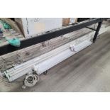 LOT - (3) 8' AND (1) 4' FLUORESCENT LIGHT FIXTURES