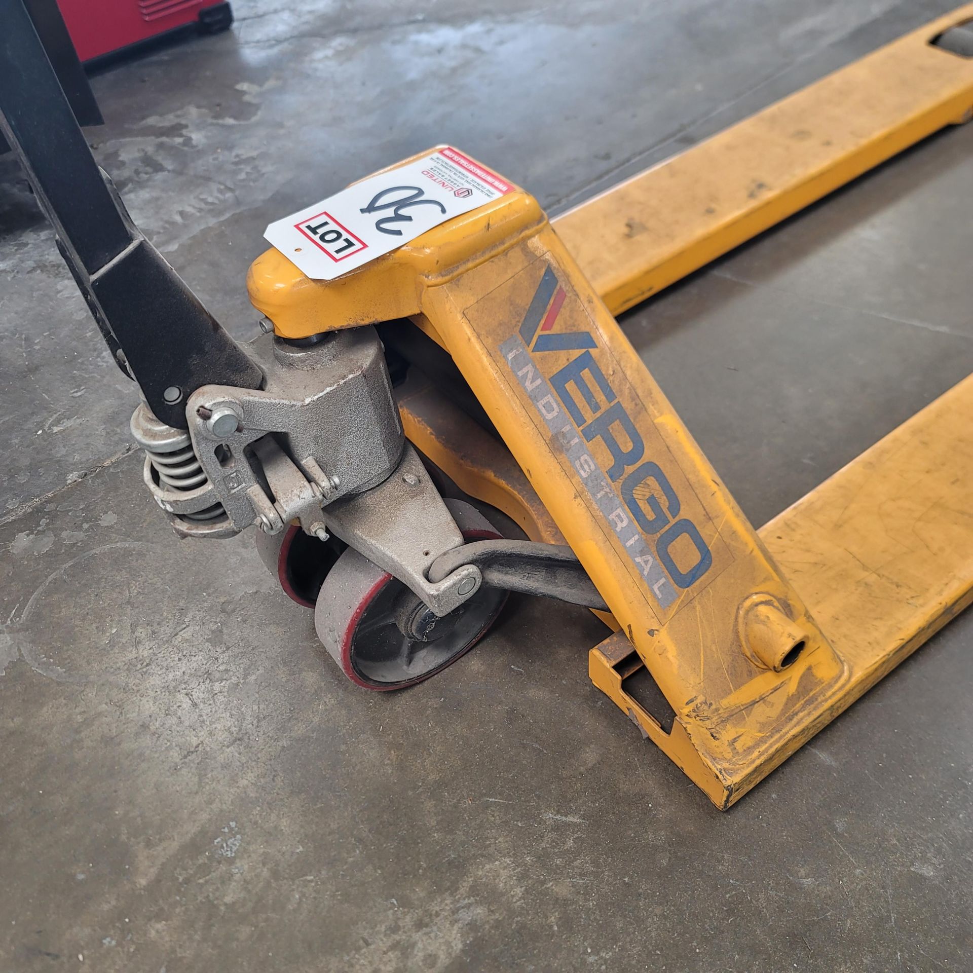 VERGO INDUSTRIAL PALLET JACK, 5,500 LB CAPACITY, (DELAYED PICKUP UNTIL MONDAY, JUNE 24) - Image 2 of 3