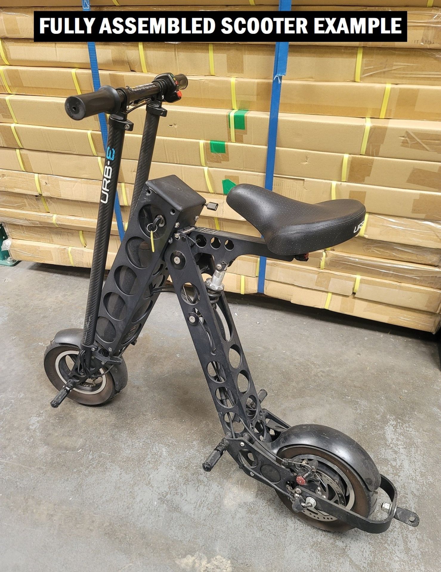 URB-E PRO GT FOLDING ELECTRIC SCOOTER, 350W MOTOR, 18 MPH, DISC BRAKES, 36V LITHIUM-ION BATTERY