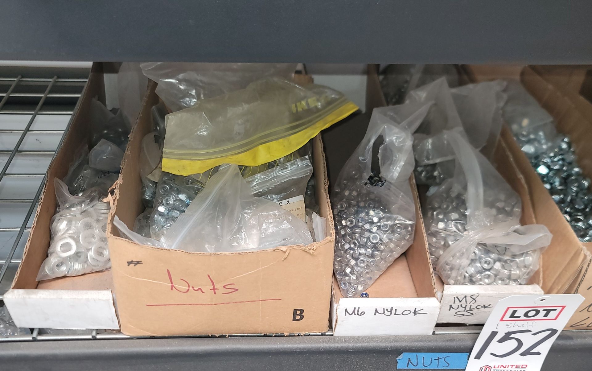 LOT - CONTENTS OF (1) SHELF, TO INCLUDE HARDWARE: FASTENERS, NUTS, SCREWS, ETC. - Image 4 of 4