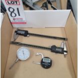 LOT - DIGITAL CALIPERS, DIAL INDICATOR, DIGITAL CALIPER GAUGE