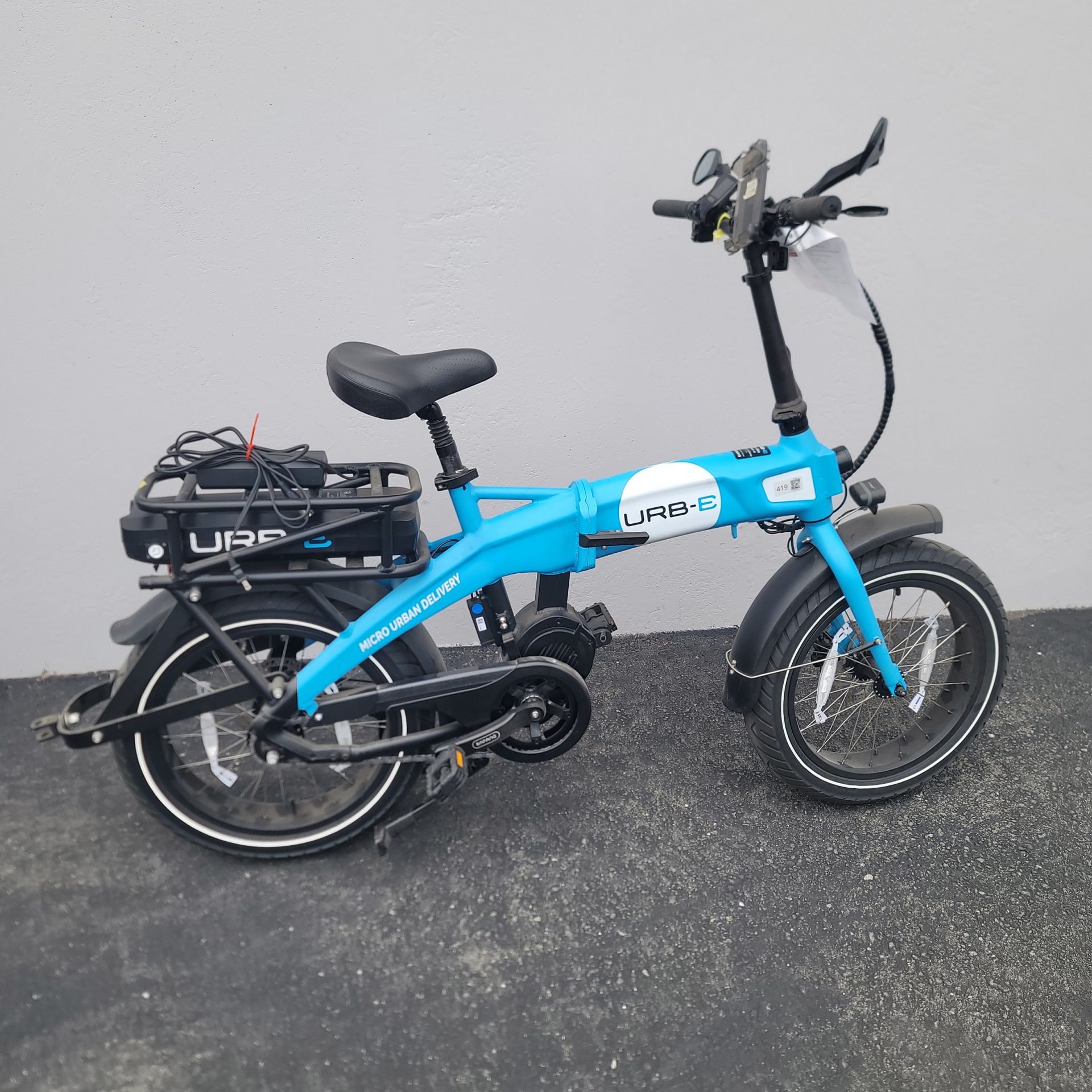 URB-E ELECTRIC DELIVERY BIKE, USED, 750W MID DRIVE MOTOR, SINGLE SPEED, THUMB THROTTLE WITH PEDAL - Image 2 of 3