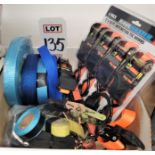 LOT - 1" X 15' RATCHETING TIE DOWNS, TIE DOWN STRAPPING
