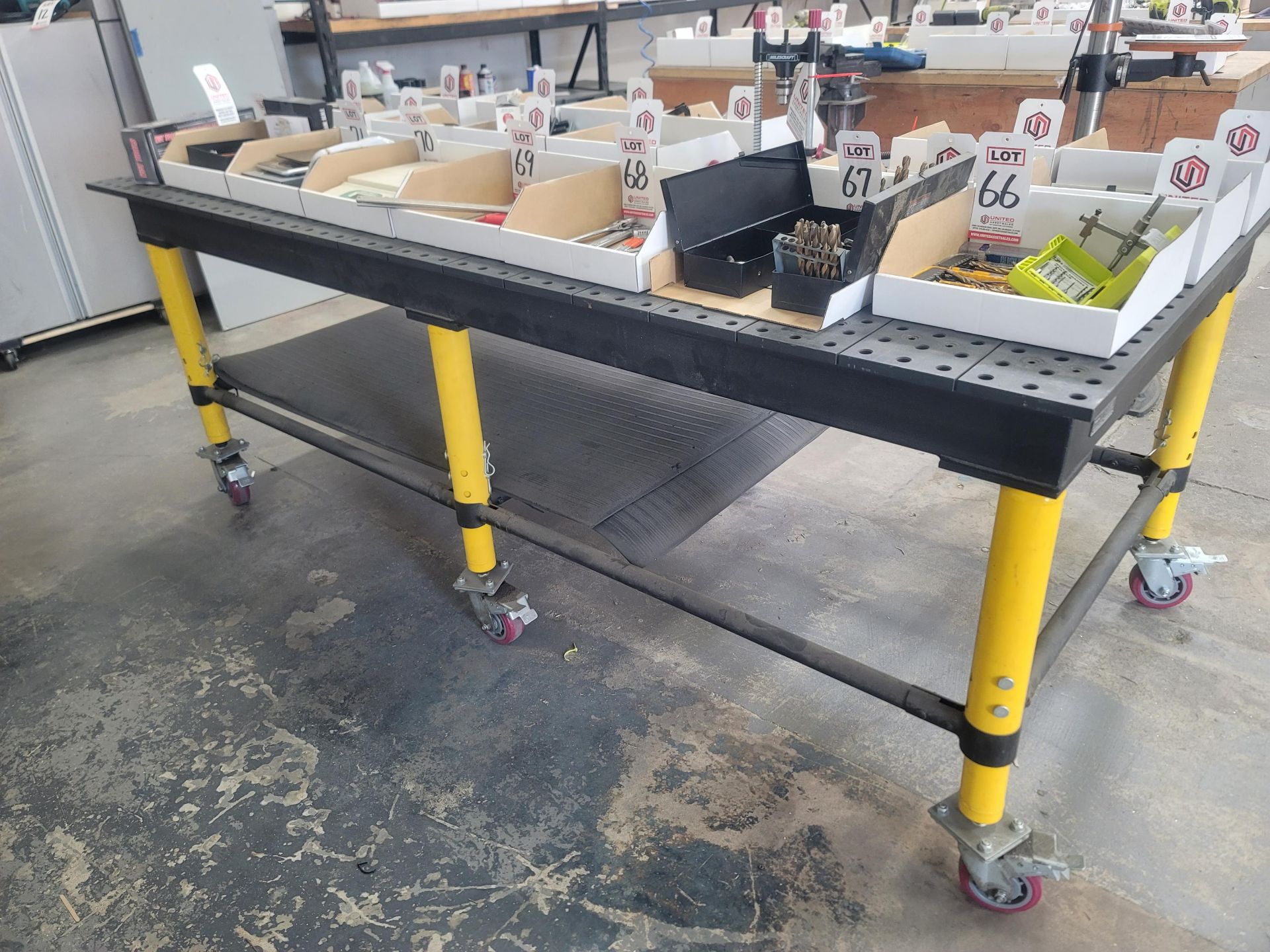 STRONG HAND BUILD PRO 4' X 8' WELDING TABLE, FOR PRECISION WELDING, HEAVY DUTY LOCKING CASTERS, - Image 2 of 10