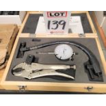 PITTSBURGH DIAL INDICATOR W/ FLEX STAND AND CLAMP, MODEL 93051, W/ CASE
