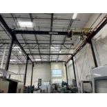 ADVANCED 3 TON FREE STANDING OVERHEAD BRIDGE CRANE, 37' X 135' X 29' HT, PENDANT CONTROL