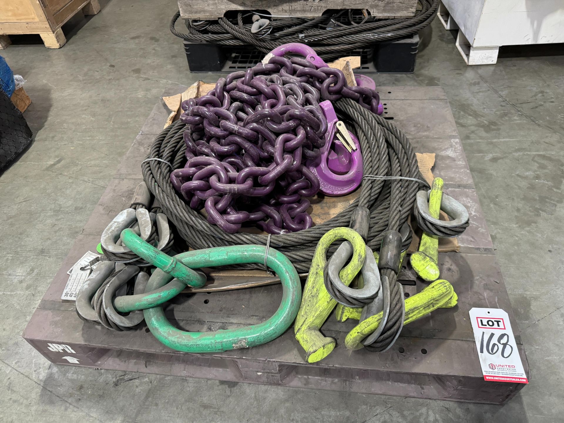 LOT - PALLET OF RIGGING CHAINS