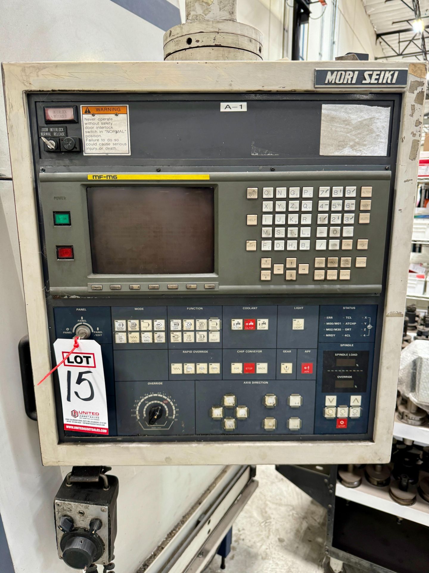 1997 MORI SEIKI MV-65/50 VERTICAL MACHINING CENTER, FANUC MF-M6 CNC CONTROL, TRAVELS: 60" X 25" X - Image 2 of 19