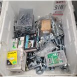 LOT - ASSORTED HARDWARE, BOLTS, ANCHORS, ETC.