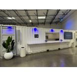 40' MOBILE KITCHEN CONTAINER WITH TRUE REFRIGERATOR, SINK, CABINETS, POWERED, LIGHTS, JBL AUDIO