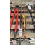 LOT - (1) 5' DIGGING BAR AND (3) PRY BARS