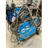 MILLER PIPEWORX 400 WELDER, S/N MF040217C, W/ WIRE FEEDER, OXY TANKS ARE NOT INCLUDED
