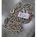 LOT - (2) HEAVY WELDED LIFTING CHAINS