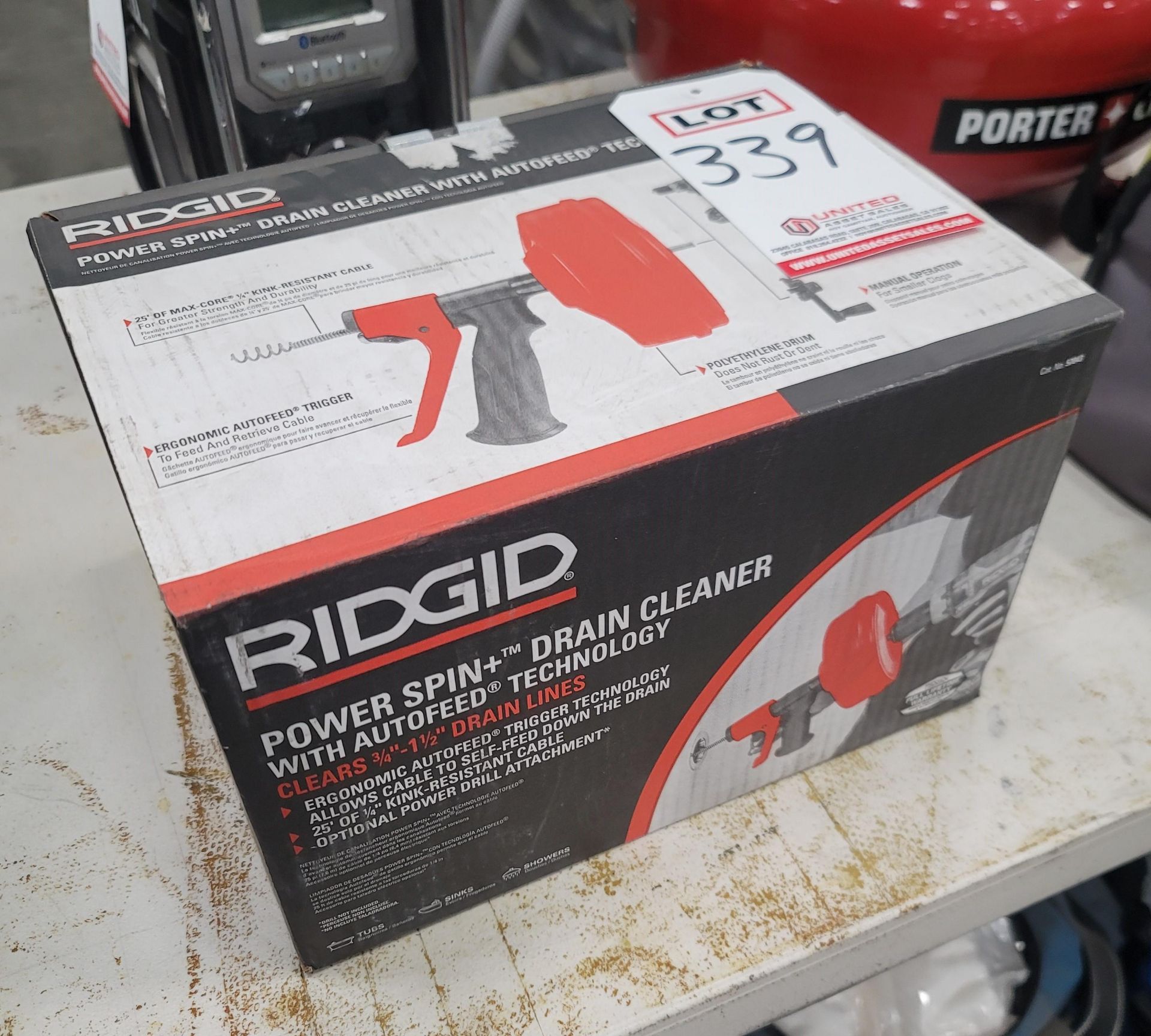 RIDGID POWER SPIN DRUM GUN DRAIN CLEANER