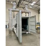 CURING OVEN, 38' X 6' CONTAINER, 350 DEGREES MAX, SIEMENS SIMATIC HMI TOUCH CONTROL, LOADING CART