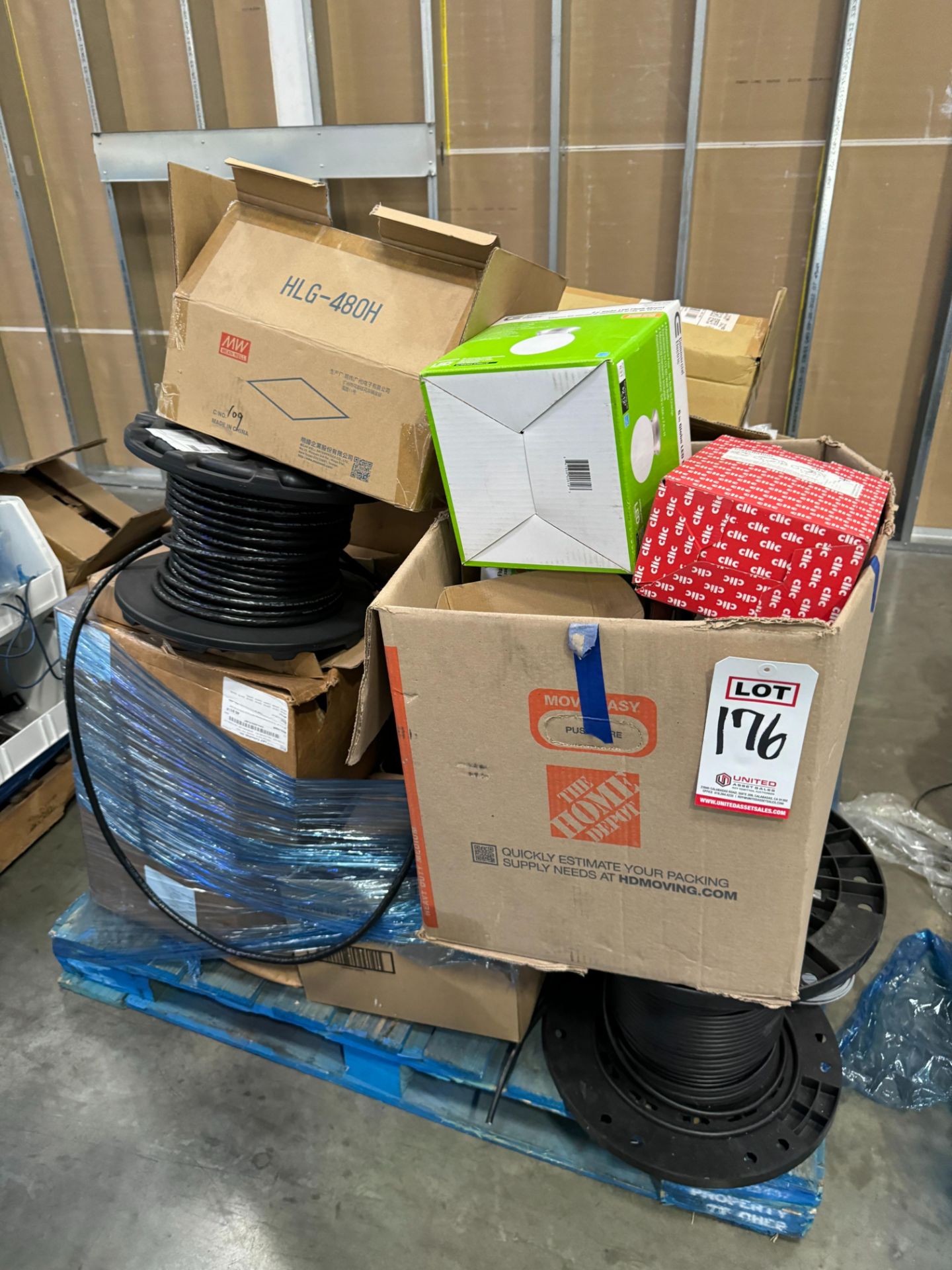 LOT - MISC. ELECTRICAL COMPONENTS AND WIRE