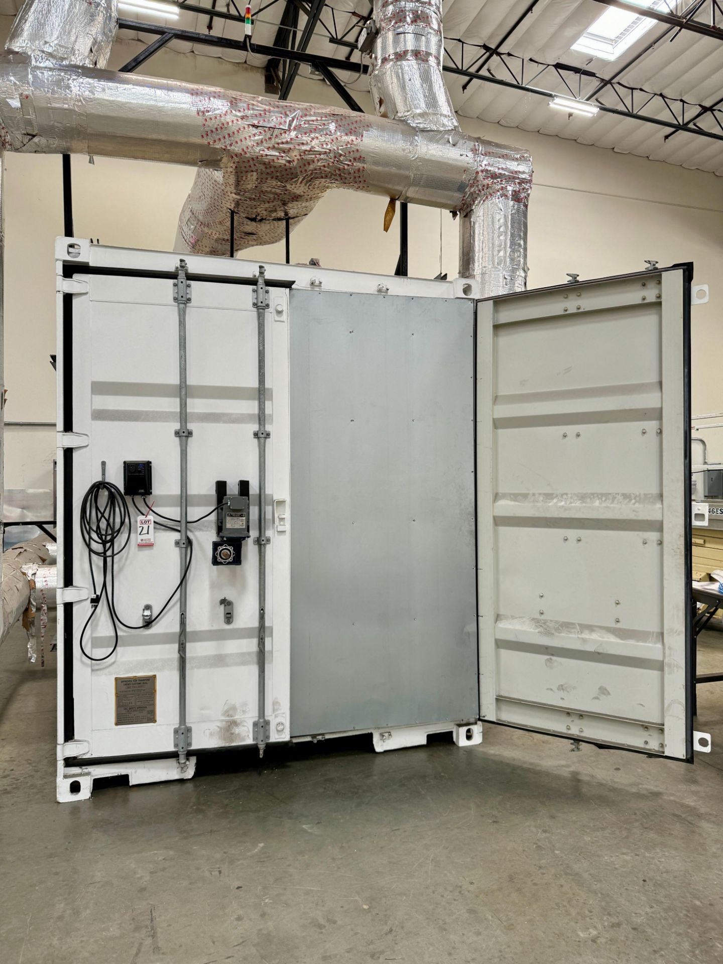 CURING OVEN, 38' X 6' CONTAINER, 350 DEGREES MAX, SIEMENS SIMATIC HMI TOUCH CONTROL, LOADING CART - Image 9 of 20