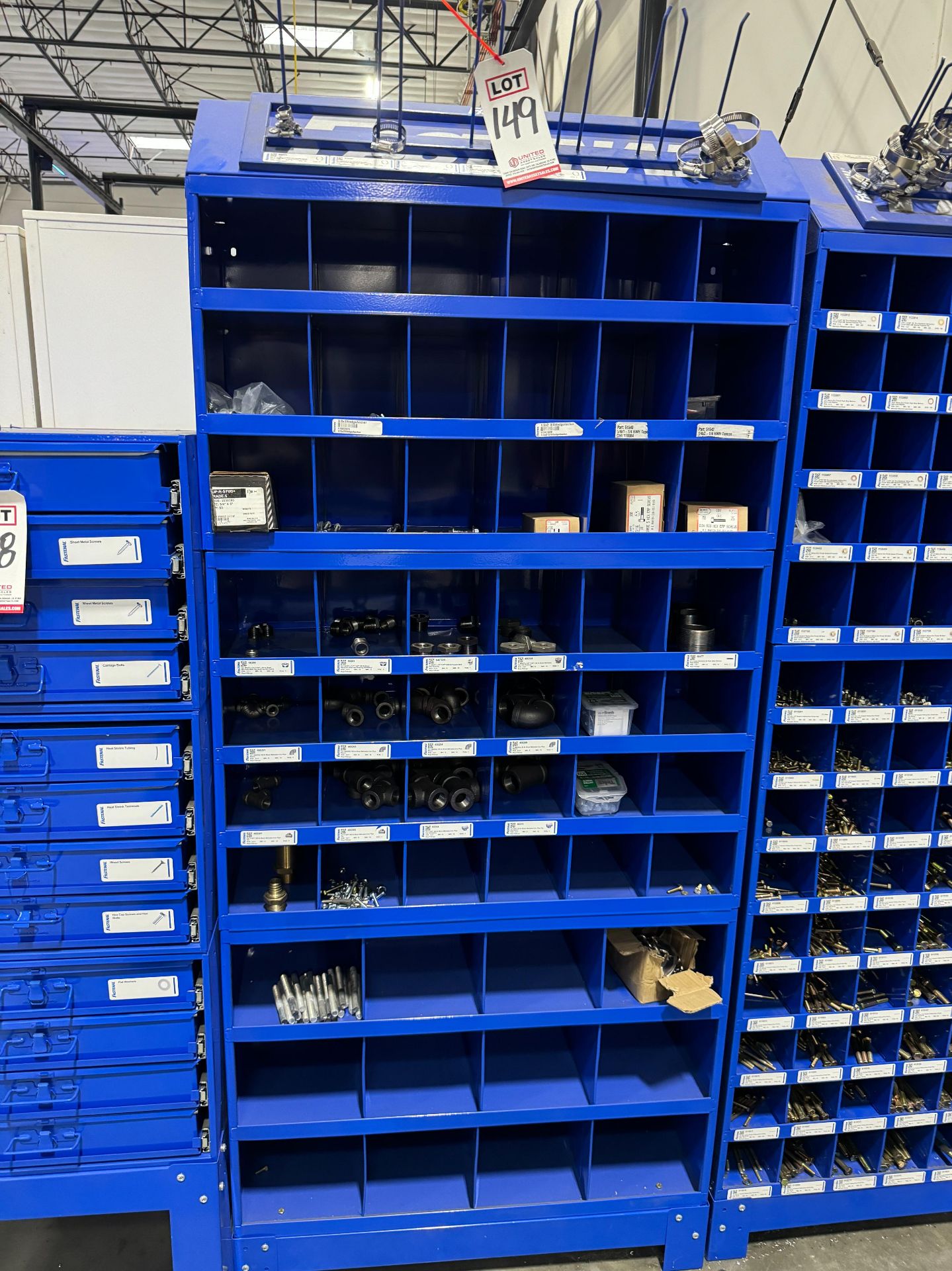 FASTENAL CABINET, W/ CONTENTS: SCREWS AND BUSHINGS