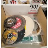 LOT - SAW BLADES, BUFFING PADS, ETC.