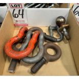 LOT - HEAVY DUTY SHACKLES, EYE BOLTS, ETC.