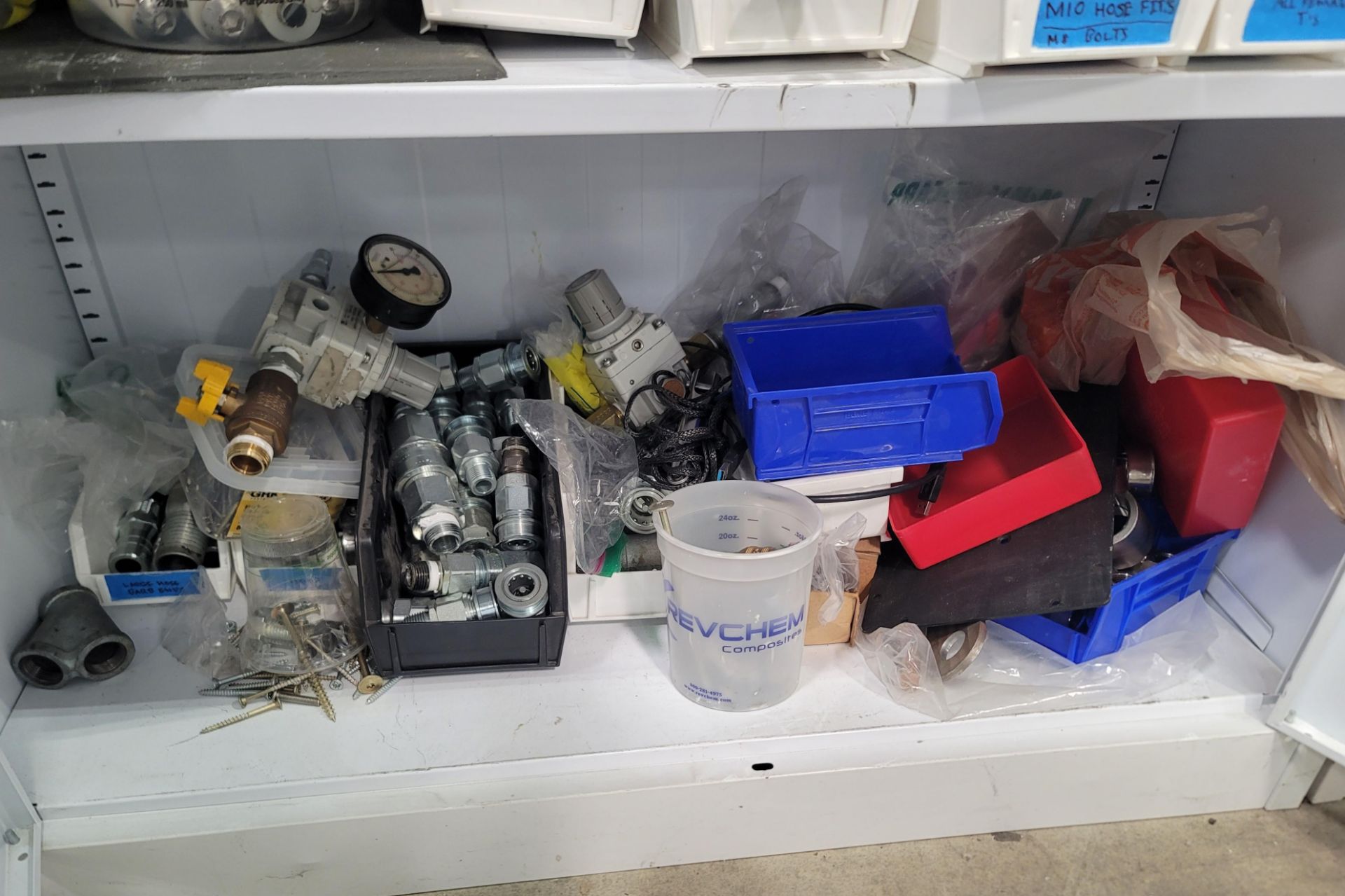 LOT - CONTENTS ONLY OF (2) SHELVES, TO INCLUDE: PIPE FITTINGS, ETC. - Image 2 of 2
