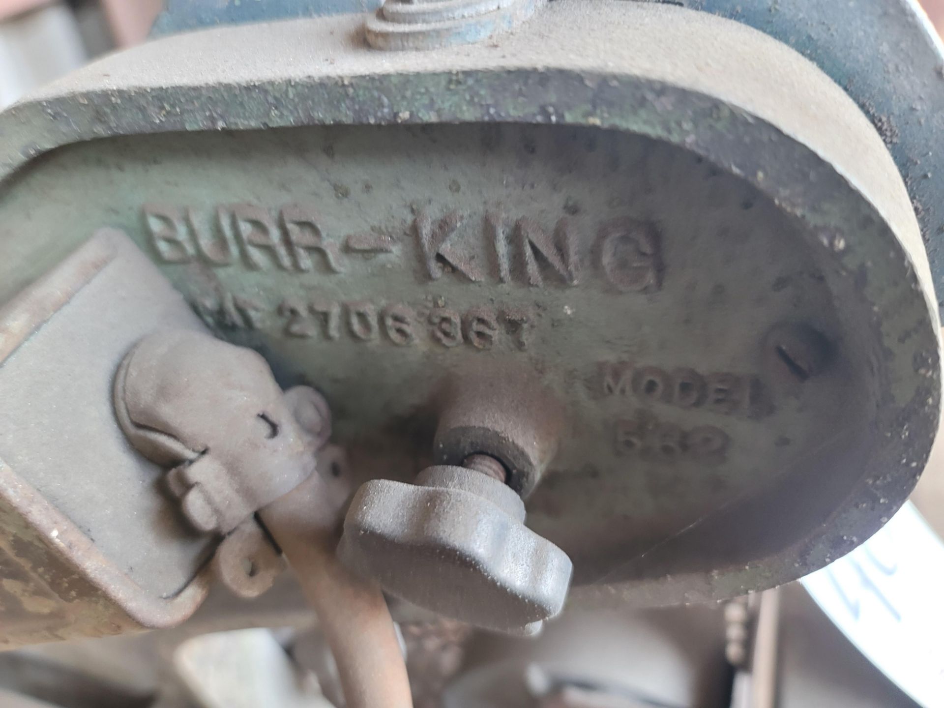 BURR-KING 3-WHEEL BELT GRINDER, MODEL 562, W/ STAND - Image 3 of 3