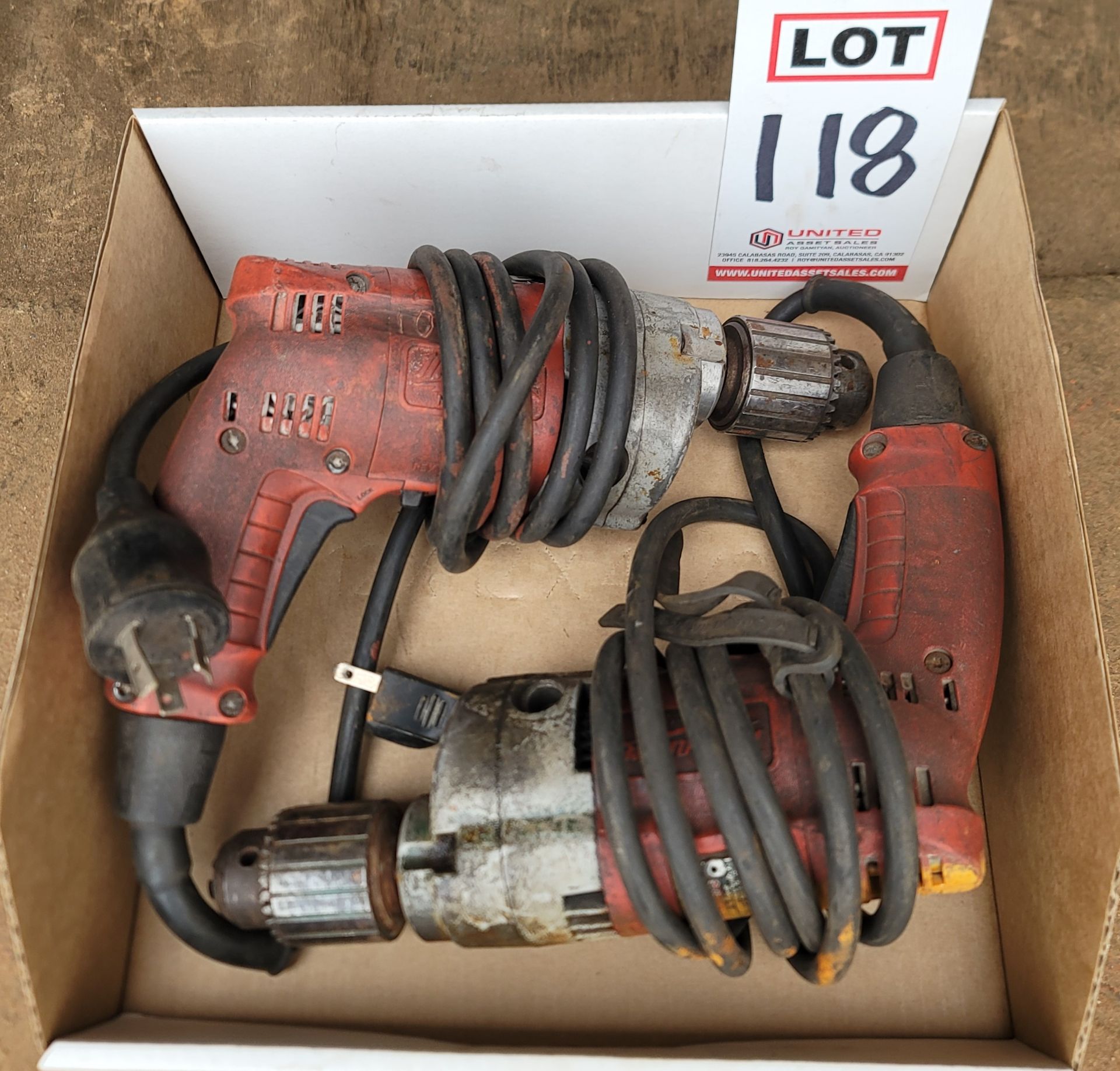 LOT - (2) MILWAUKEE 1/2" DRILL MOTORS, CORDED