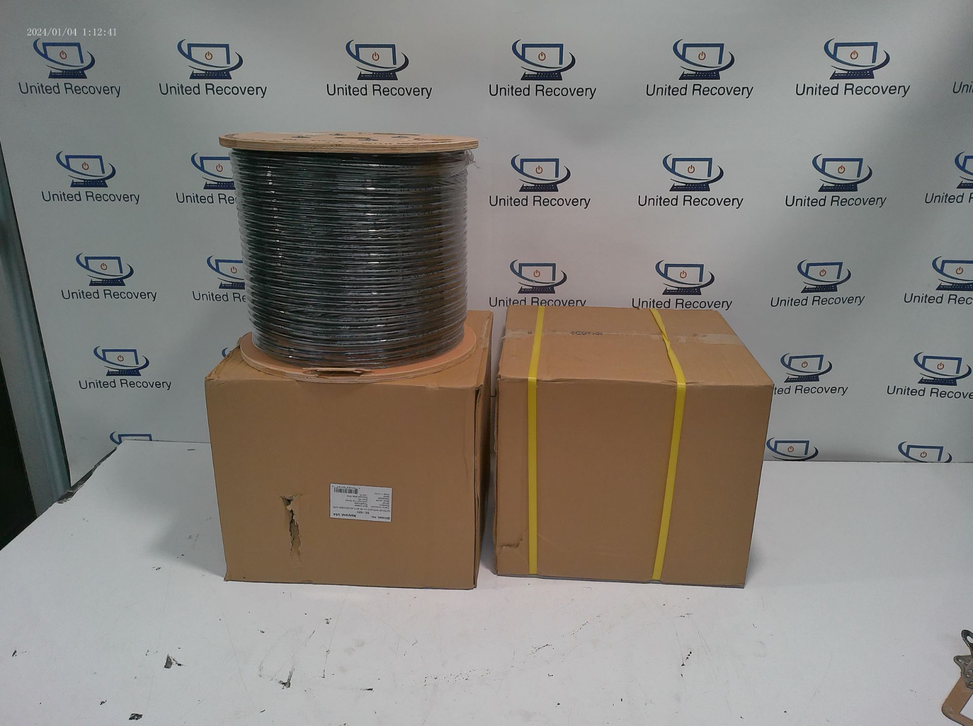 LOT 2 BOXES SHIREEN DC-1023 OUTDOOR SHIELDED CAT5E WITH MESSENGER CABLE 1000FT PER ROLL