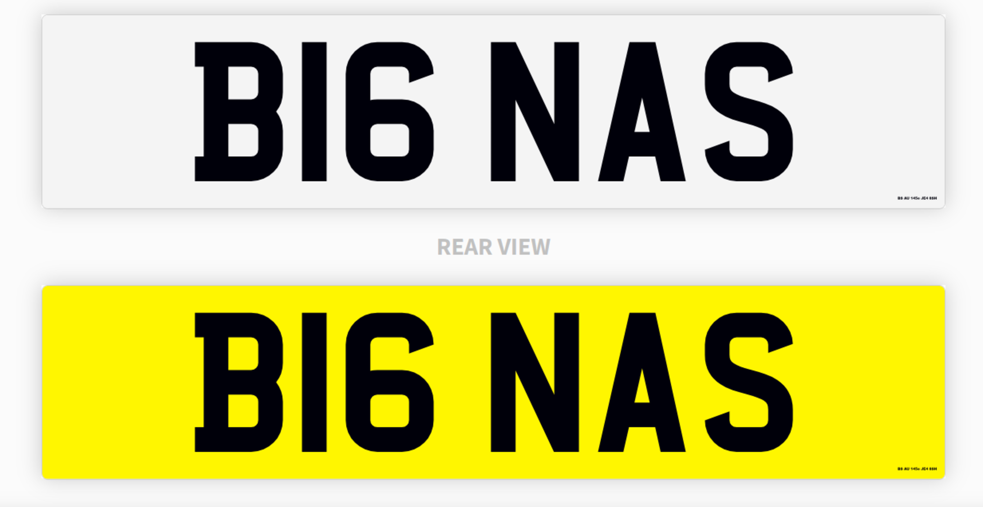 PRIVATE REGISTRATION "B16 NAS" - ''BIG NAS''