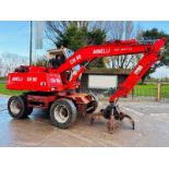 MINELLI CM60 WHEELED EXCAVATOR C/W 5 TINE SCRAP GRAB & TELESCOPIC BOOM