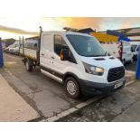 2017 67 FORD TRANSIT CREW CAB TIPPER -110K MILES - EURO 6 - FACTORY TIPPER BODY - RWD