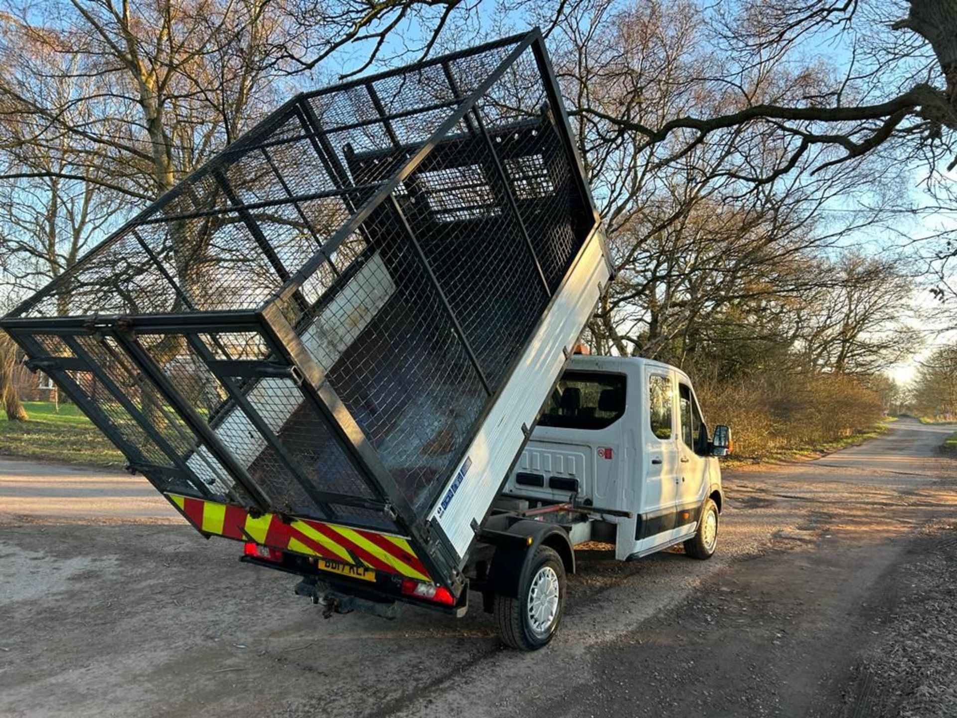 2017 17 FORD TRANSIT CREW CAB CAGED TIPPER - 66K MILES - 7 SEATS - EURO 6 - Image 11 of 15