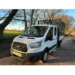 2017 17 FORD TRANSIT CREW CAB CAGED TIPPER - 66K MILES - 7 SEATS - EURO 6