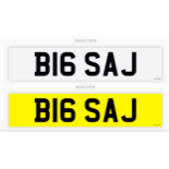 PRIVATE REGISTRATION "B16 SAJ" - ''BIG SAJ''