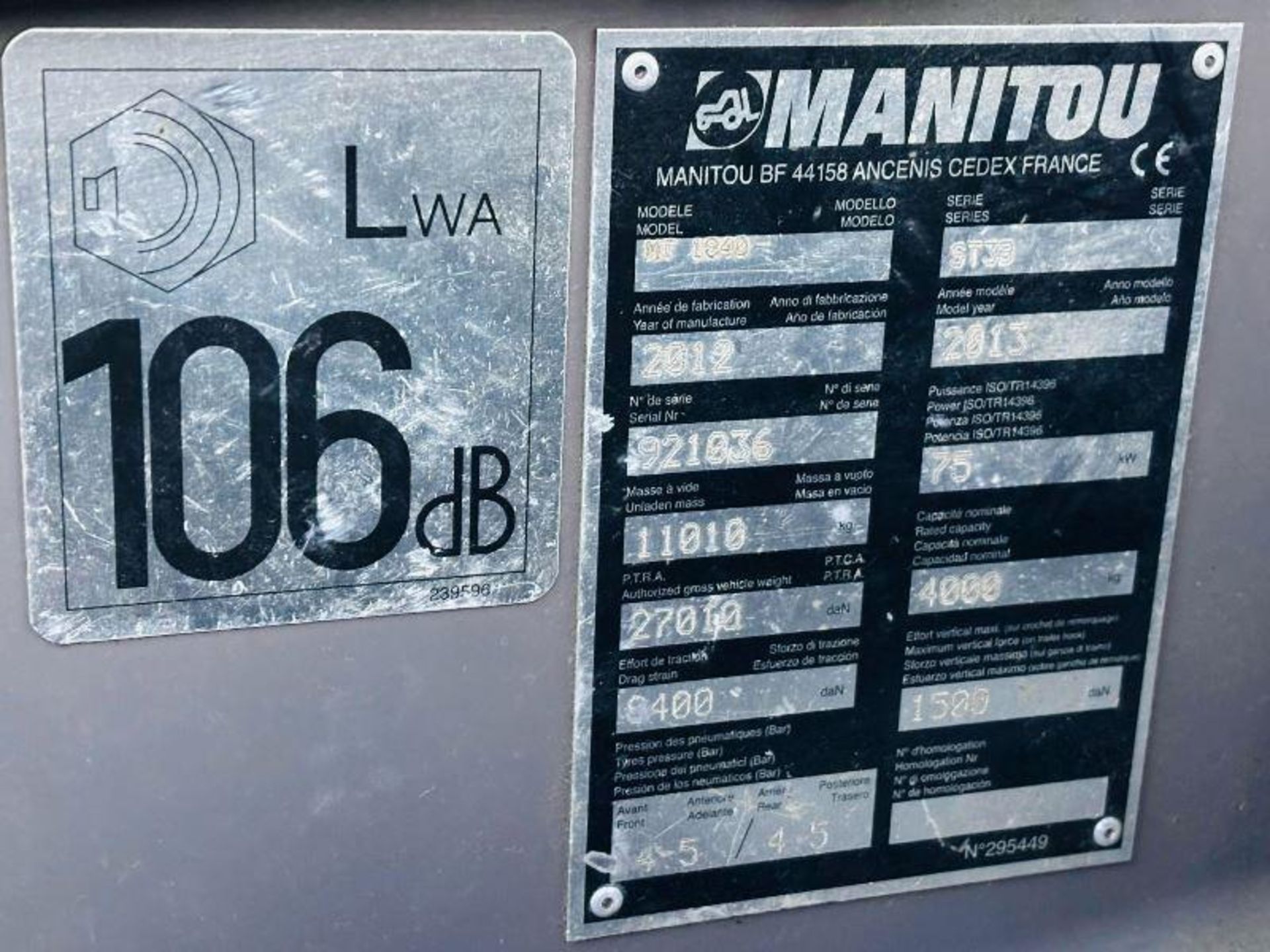 MANITOU MT1840 4WD TELEHANDLER *18 METER REACH* C/W PALLET TINES  - Bild 4 aus 16
