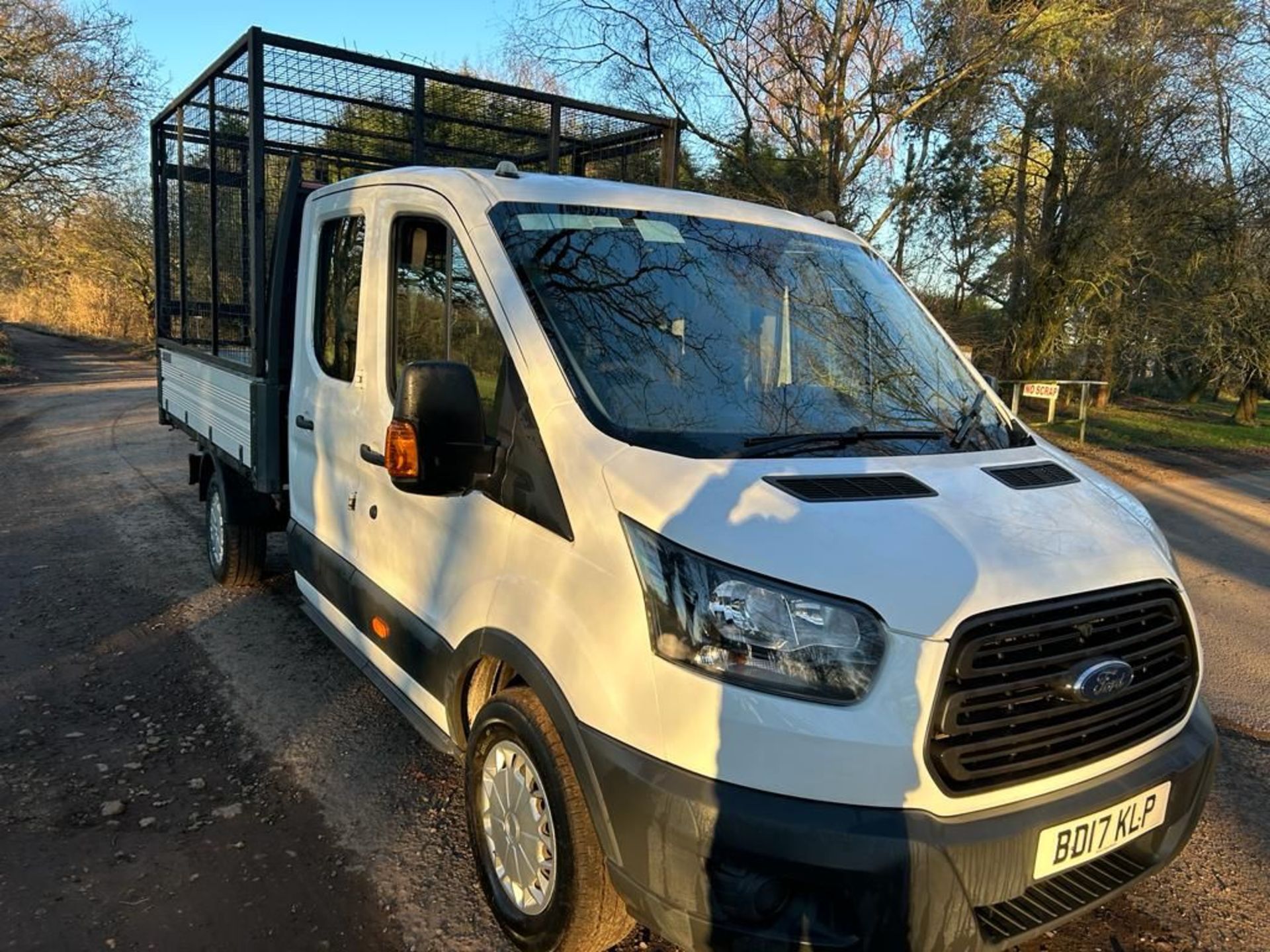 2017 17 FORD TRANSIT CREW CAB CAGED TIPPER - 66K MILES - 7 SEATS - EURO 6 - Image 2 of 15