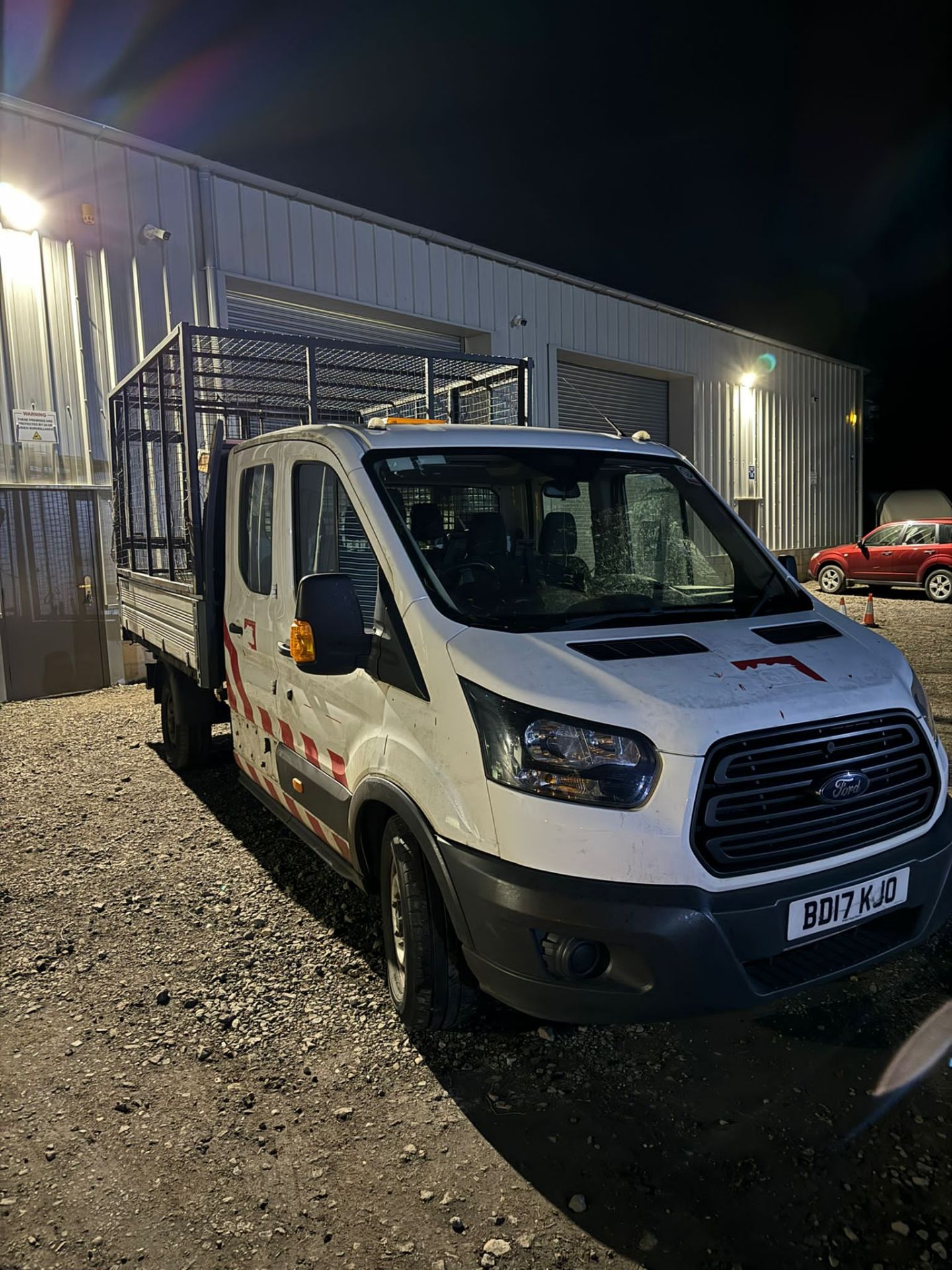 2017 17 FORD TRANSIT CREW CAB CAGED TIPPER - 71K MILES - EURO 6 - 7 SEATS