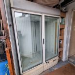 DOUBLE DOOR FREEZER, GLASS DOOR FREEZER - STILL WORKING, SHELF IS MISSING