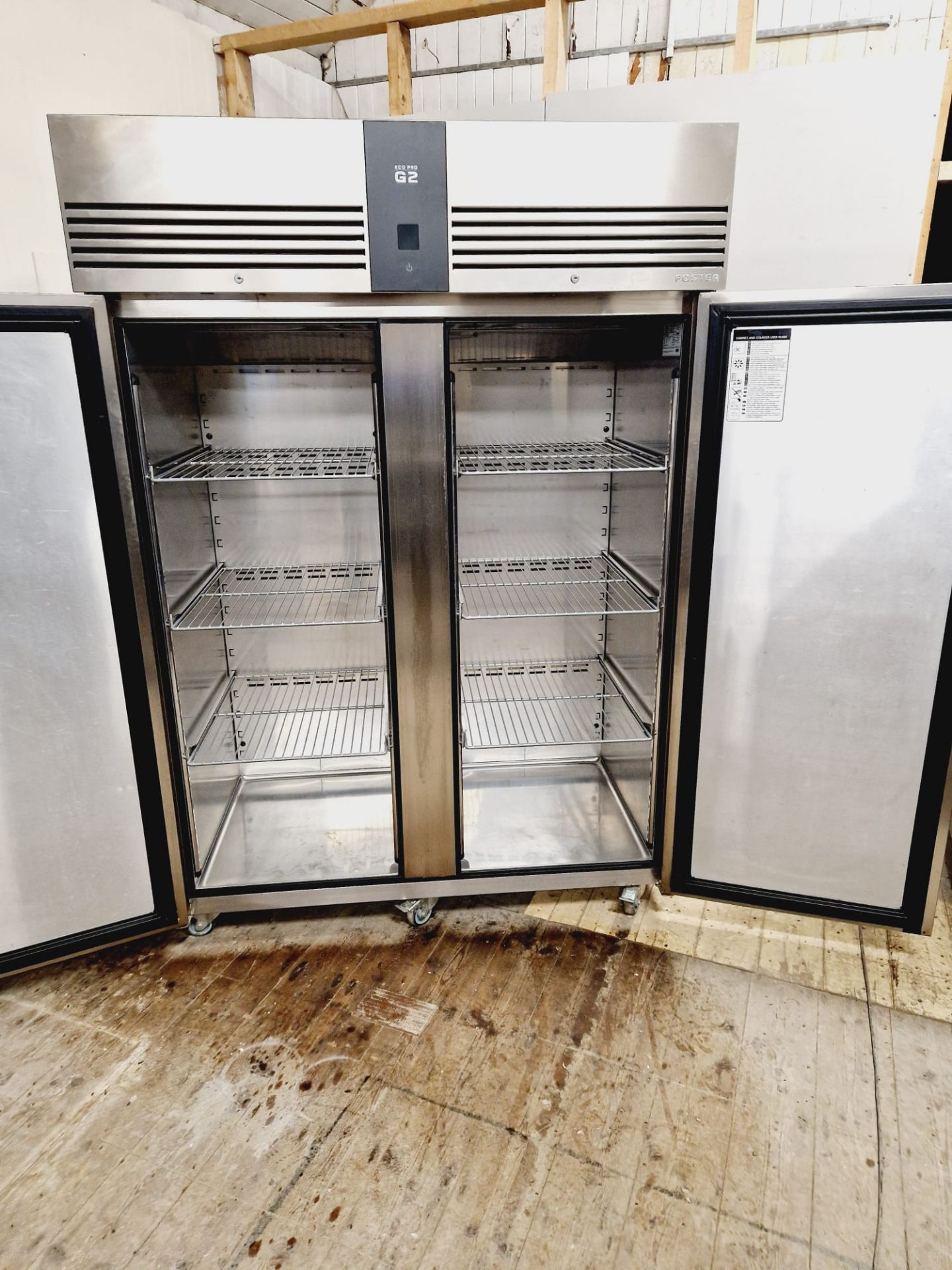 FOSTER G2 DOUBLE DOOR FRIDGE YEAR 2017 - WORKING CONDITION - Image 2 of 4