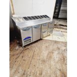 WILLIAMS PIZZA PREP FRIDGE - 6 DRAWER 1 DOOR SALAD BAR FRIDGE - FULLY WORKING AND SERVICED 