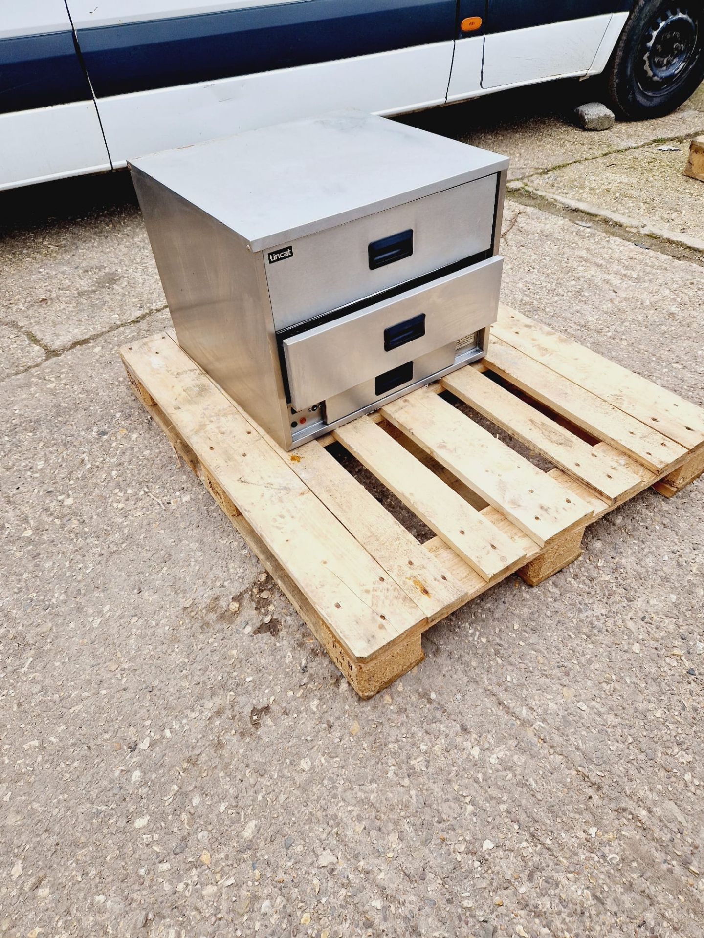 LINCAT HOT HOLDER CABINET DOUBLE DRAWER - FULLY WORKING, TESTED AND SERVICED