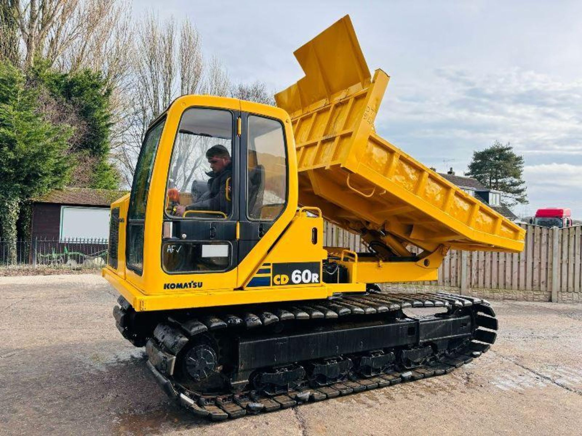 KOMATSU CD60R TRACKED DUMPER *360 DEGREE SLEW* C/W RUBBER BLOCK PAD TRACKS  - Image 6 of 16