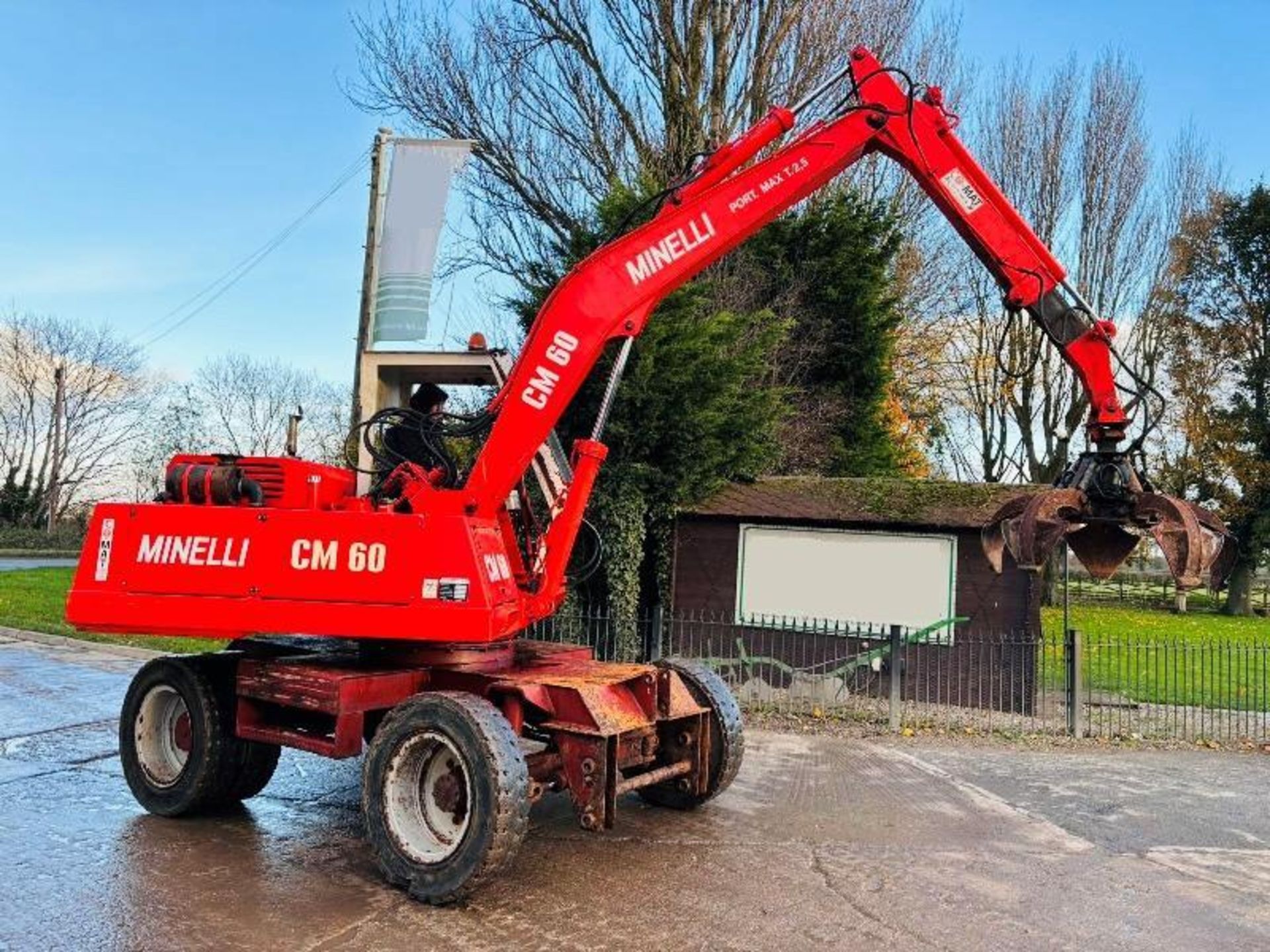 MINELLI CM60 WHEELED EXCAVATOR C/W 5 TINE SCRAP GRAB & TELESCOPIC BOOM - Bild 4 aus 19