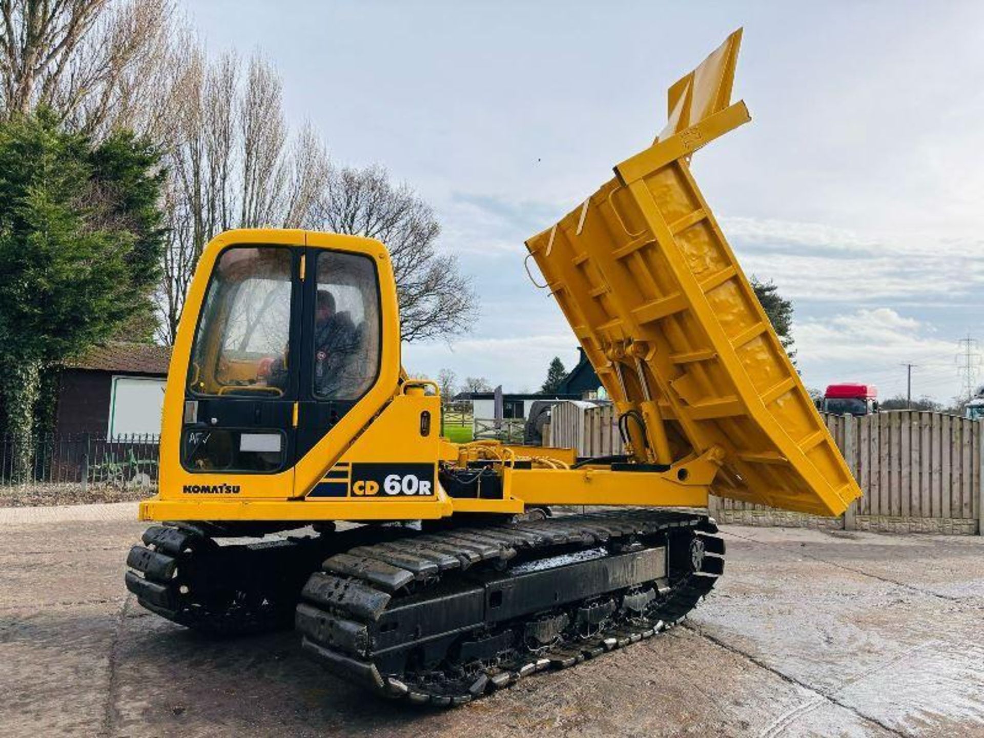 KOMATSU CD60R TRACKED DUMPER *360 DEGREE SLEW* C/W RUBBER BLOCK PAD TRACKS  - Image 3 of 16