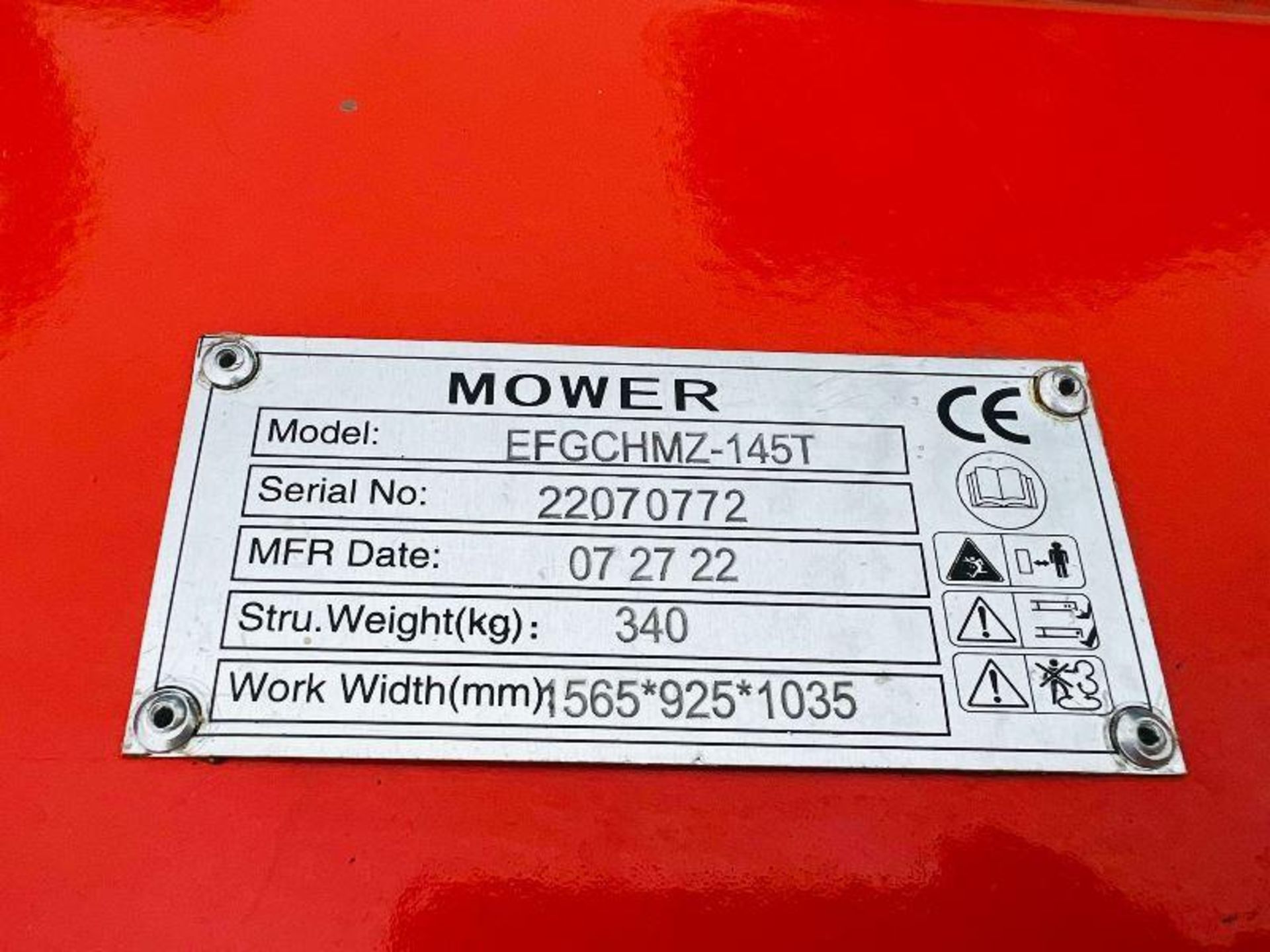 BRAND NEW SIROMER EFGCHMZ-145T FLAIL MOWER *YEAR 2023* C/W PTO SHAFT. - Image 6 of 9